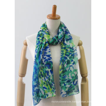 Latest multi-colour long light printing fashion ladies scarf
